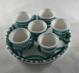 Gmundner Keramik-Becher/Likr-Set mit Tasse